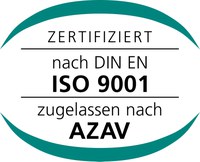 Zertifiziert nach DIN EN ISO 9001 zugelassen nach AZAV